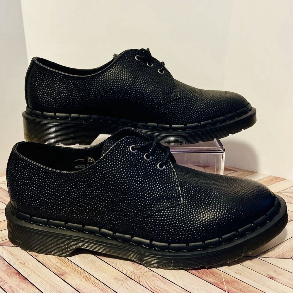 Dr Martens 1461 Atlas Pebble Grain Leather Oxford Black M 8 W 9 Shoes Dress Goth